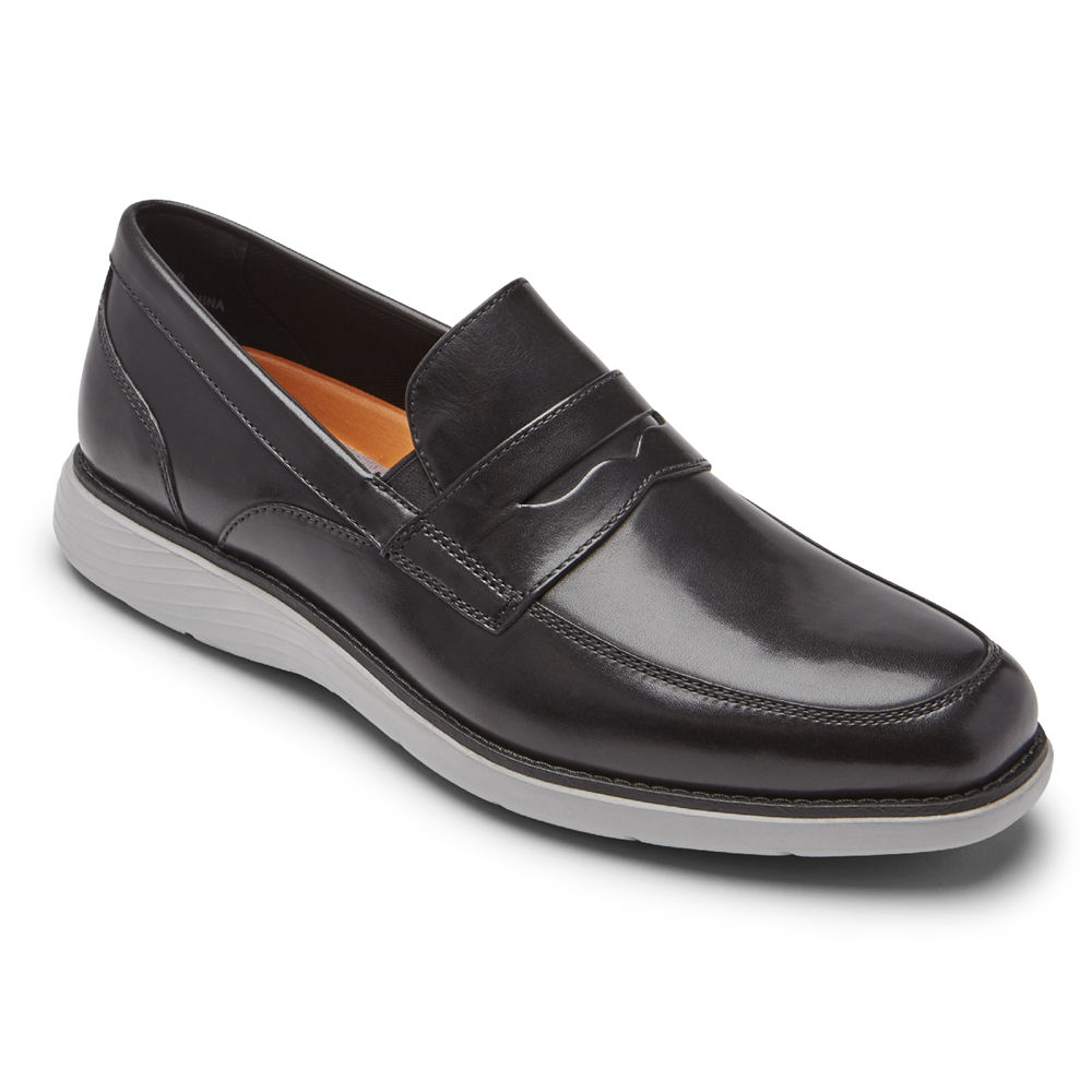 Rockport Loafers For Mens Black - Garett Penny - LR7683410